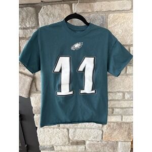 Majestic Philadelphia Eagles Football Unisex T-Shirt Size Medium Carson Wentz 11